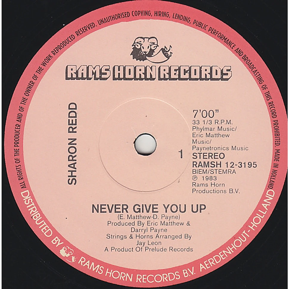 Sharon Redd - Never Give You Up / We're Friends Again