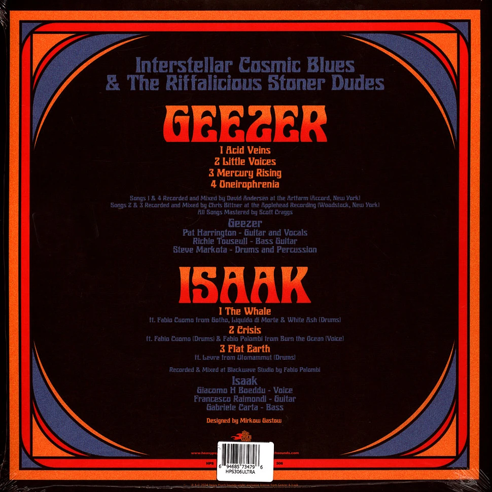 Geezer / Isaak - Interstellar Cosmic Blues & The Riffalicious Stoner Dudes Color In Color Vinyl Edition