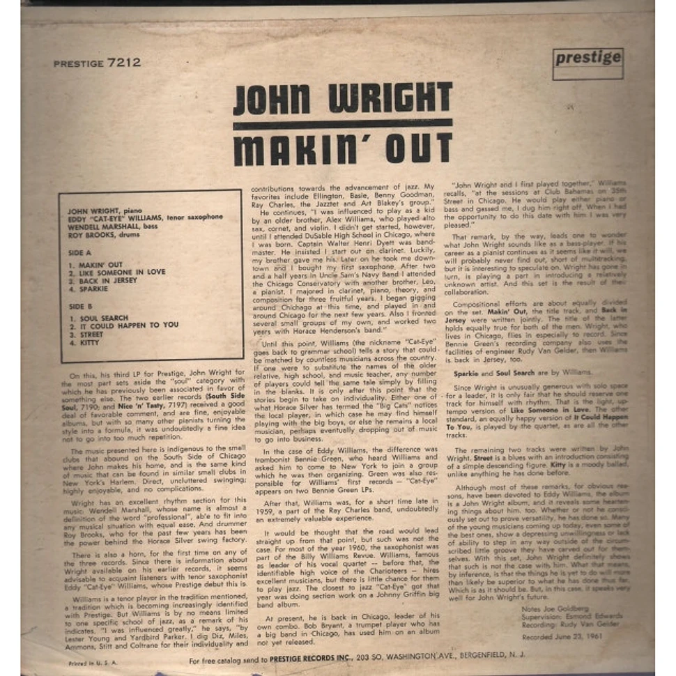 John Wright - Makin' Out