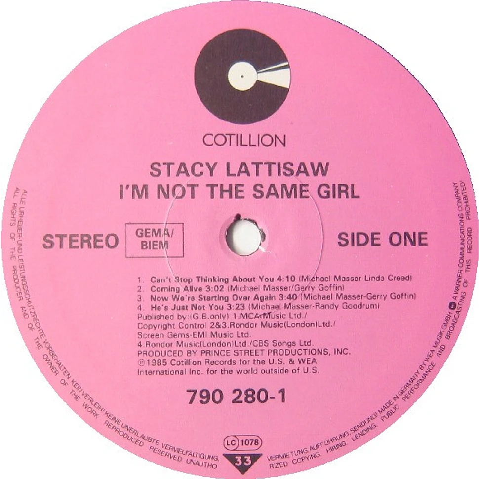 Stacy Lattisaw - I'm Not The Same Girl