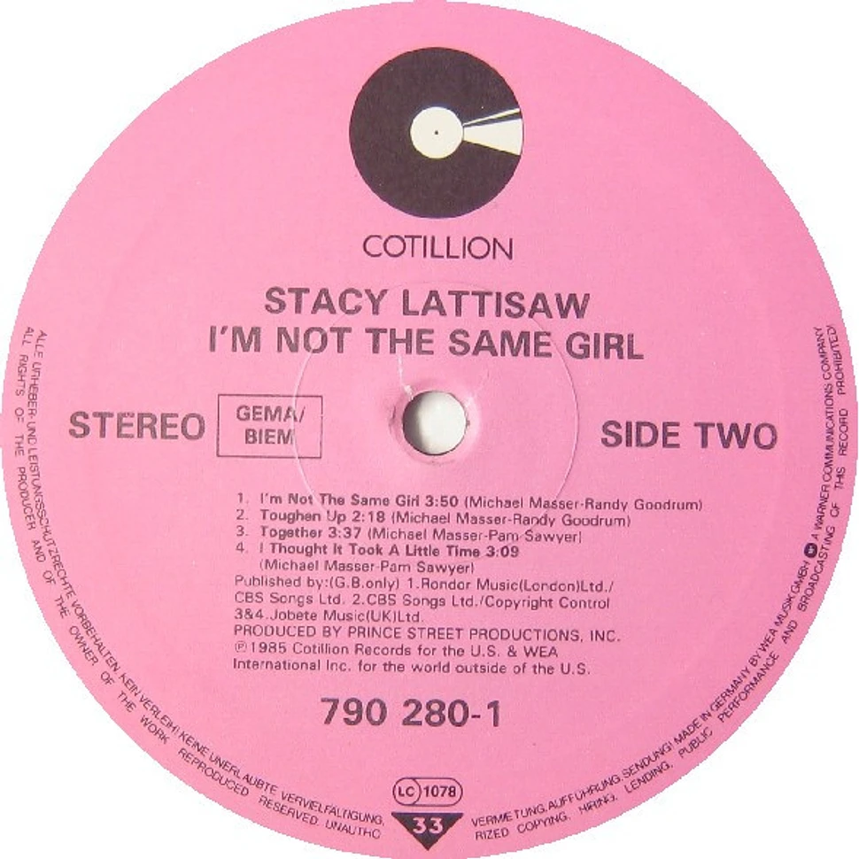 Stacy Lattisaw - I'm Not The Same Girl