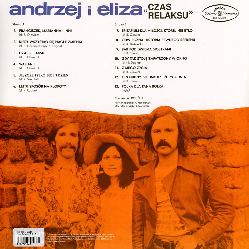 Andrzej I Eliza - Czas Relaksu Gold Colored Vinyl Edtion
