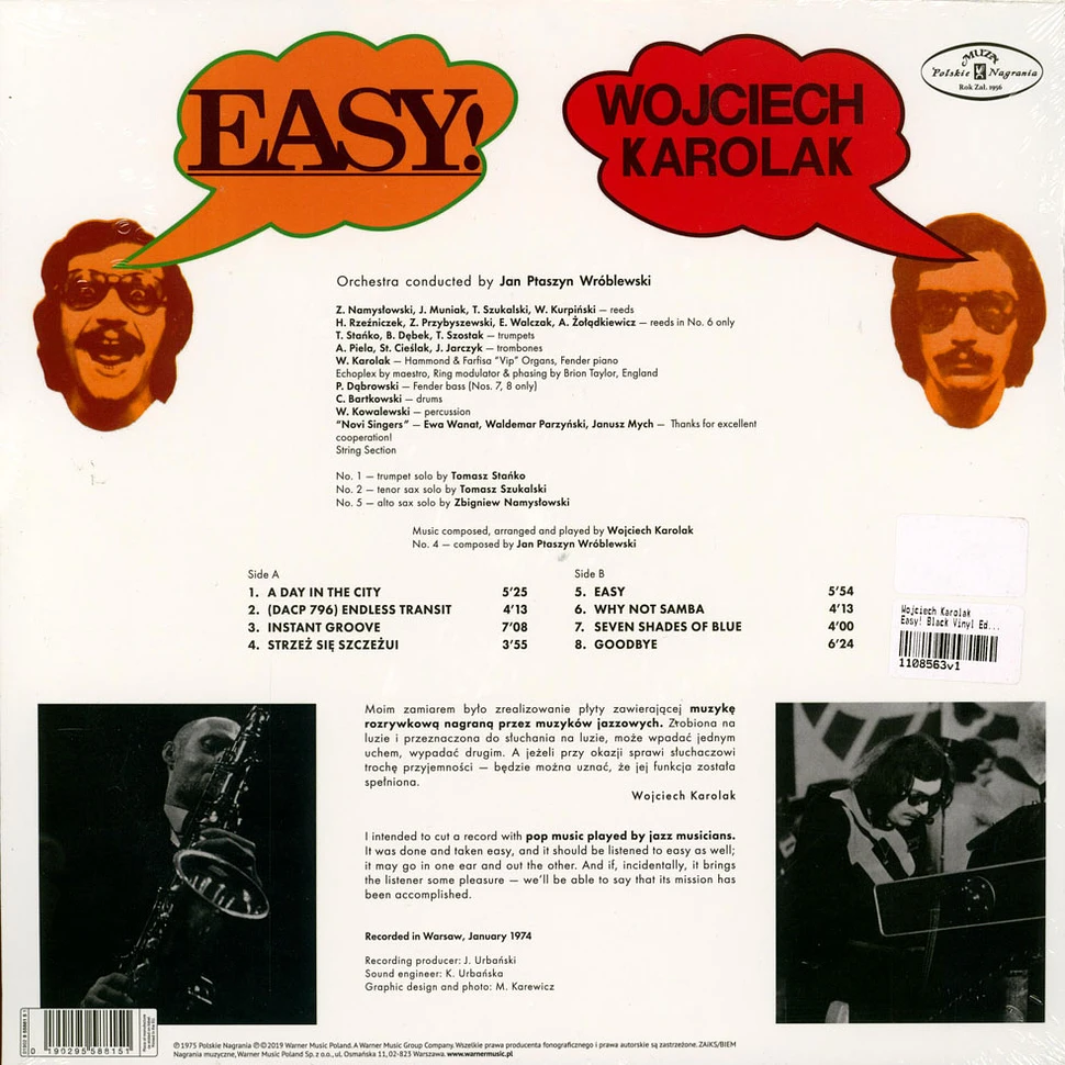 Wojciech Karolak - Easy! Black Vinyl Edition