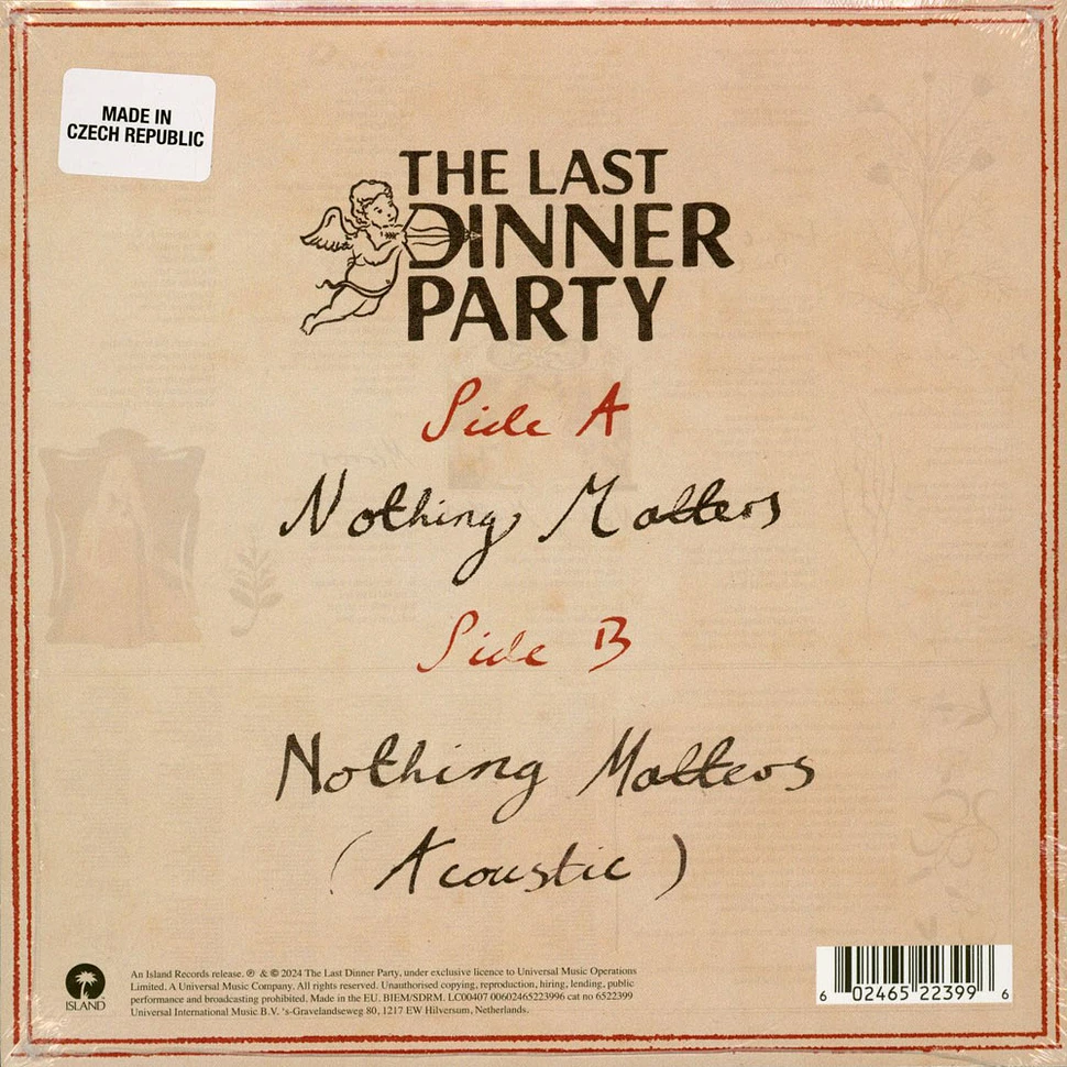 The Last Dinner Party - Nothing Matters Acoustic Crystal Clear Vinyl Edition