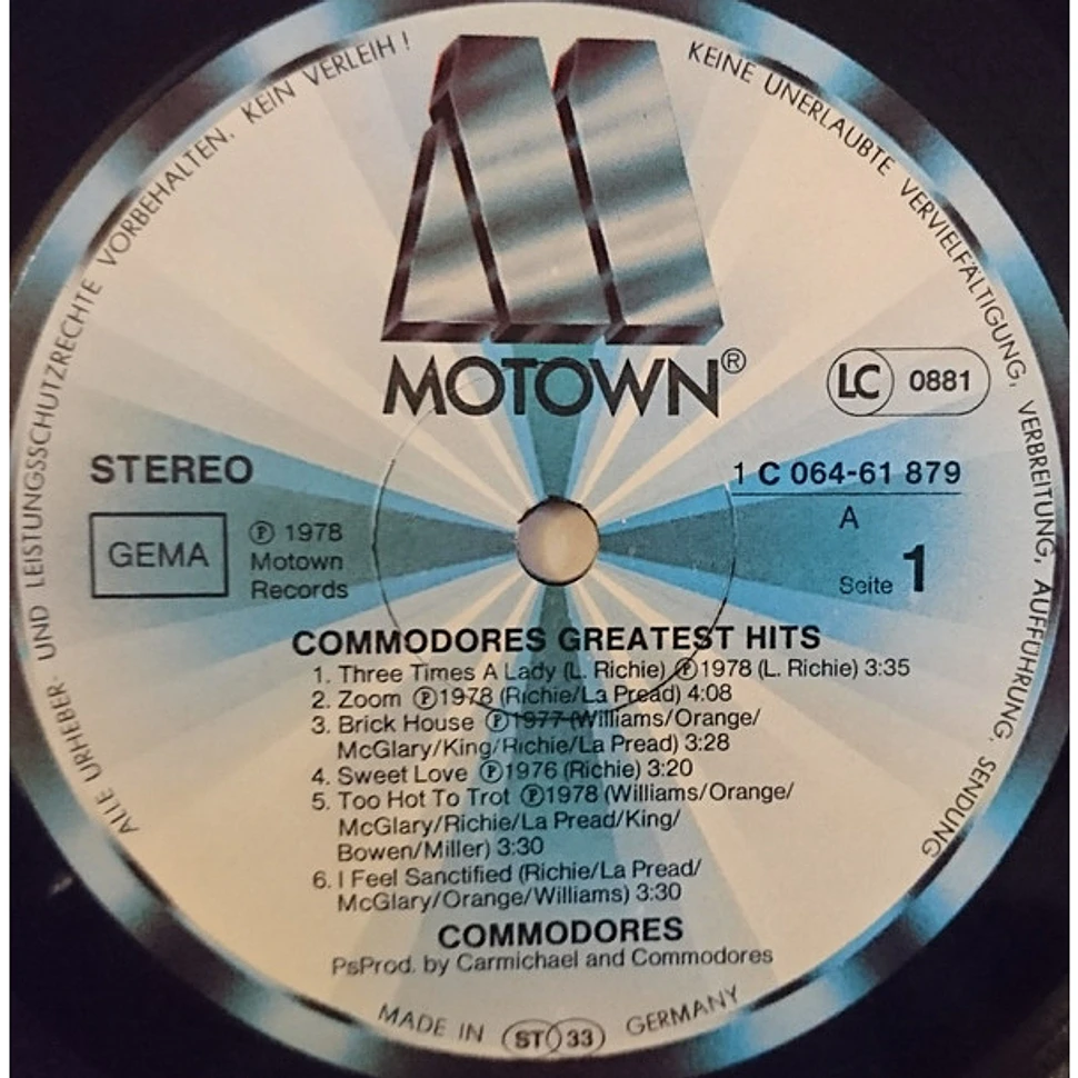 Commodores - Greatest Hits