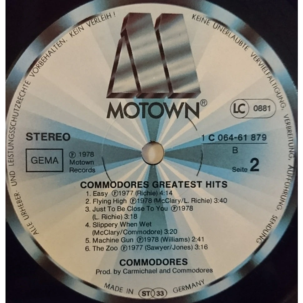 Commodores - Greatest Hits