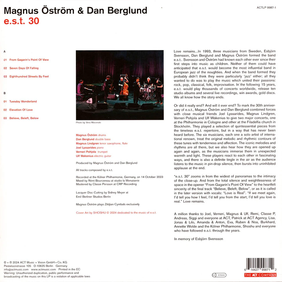 Magnus Öström, Dan Berglund - E.S.T. 30 Black Vinyl Edition