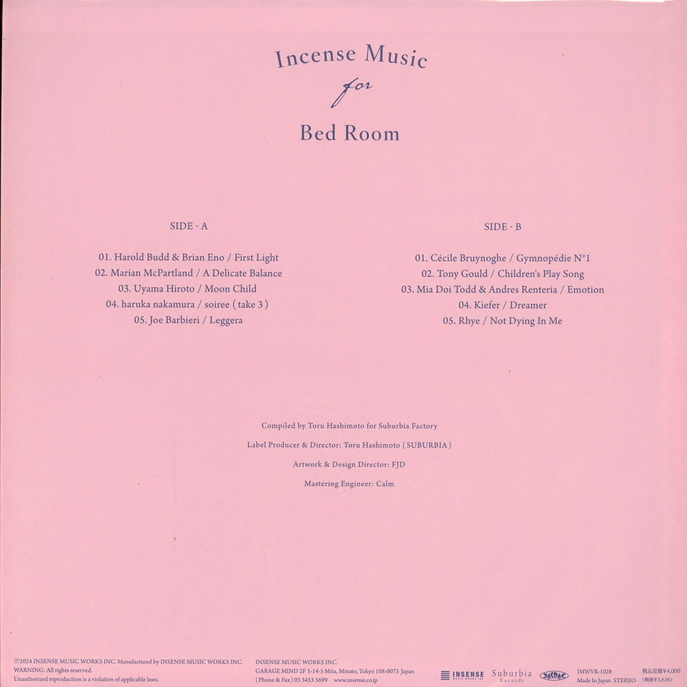 V.A. - Incense Music For Bed Room