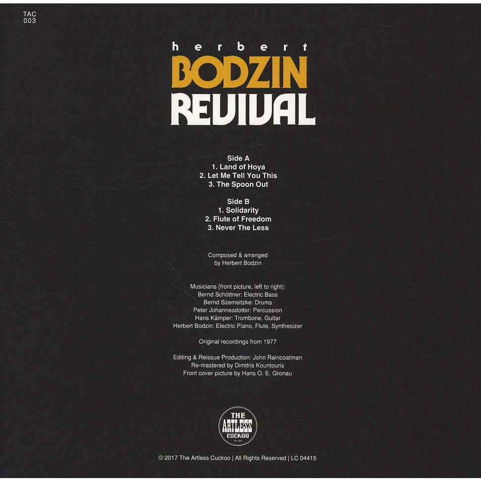 Herbert Bodzin - Revival The Electric Jazz Rock Recordings
