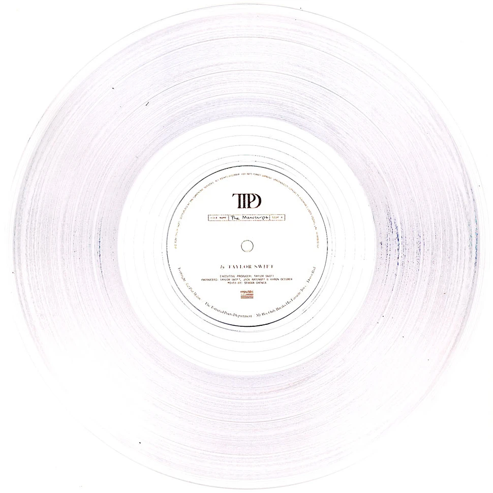 Taylor Swift - The Tortured Poets Department Phantom Clear Vinyl Edition + Bonus-Track The Manuscript