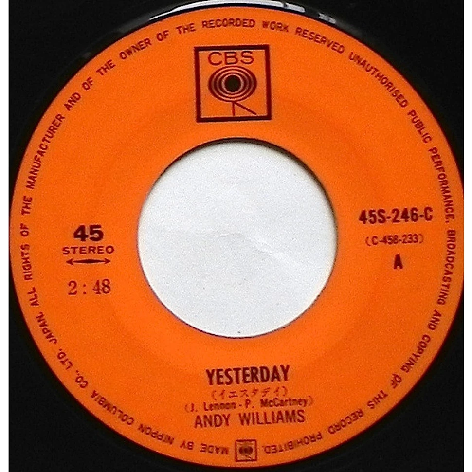 Andy Williams - Yesterday / May Each Day