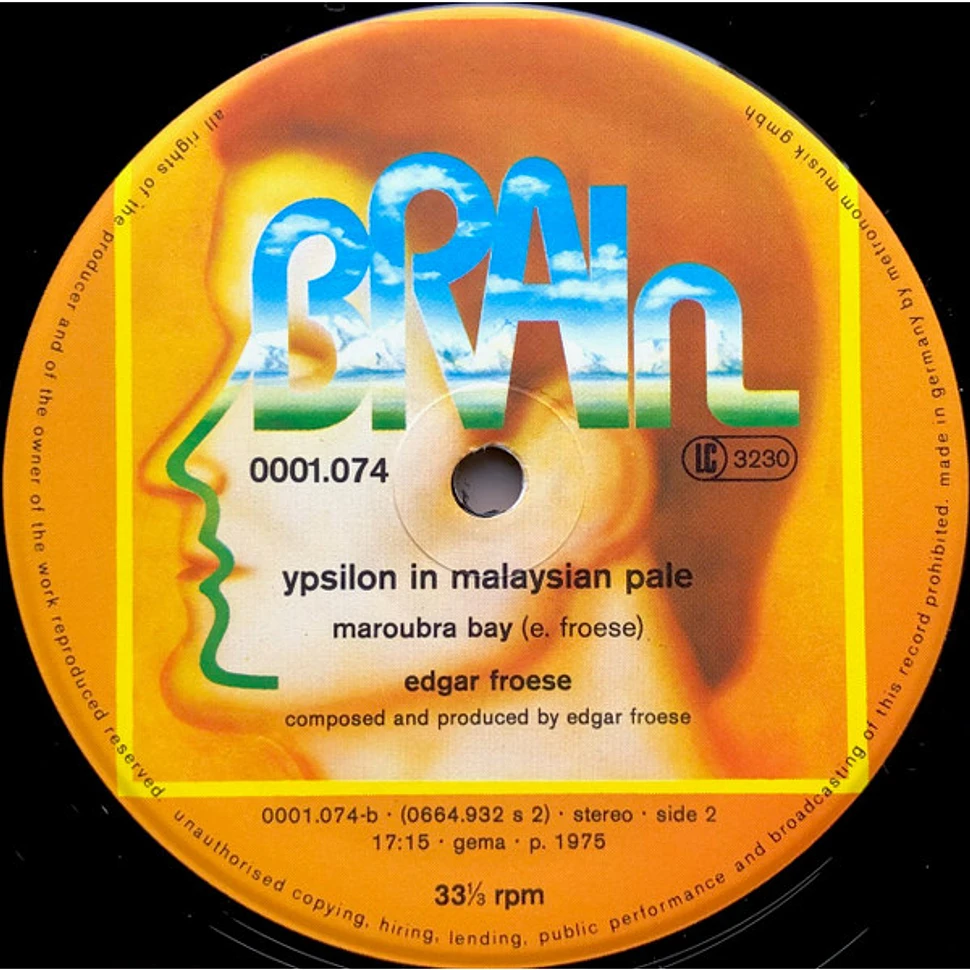 Edgar Froese - Ypsilon In Malaysian Pale