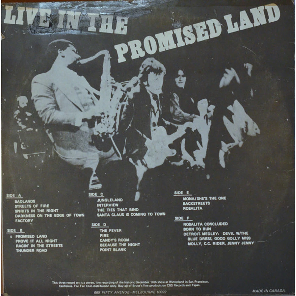 Bruce Springsteen & The E-Street Band - Winterland, 1978 (Live In The Promised Land)