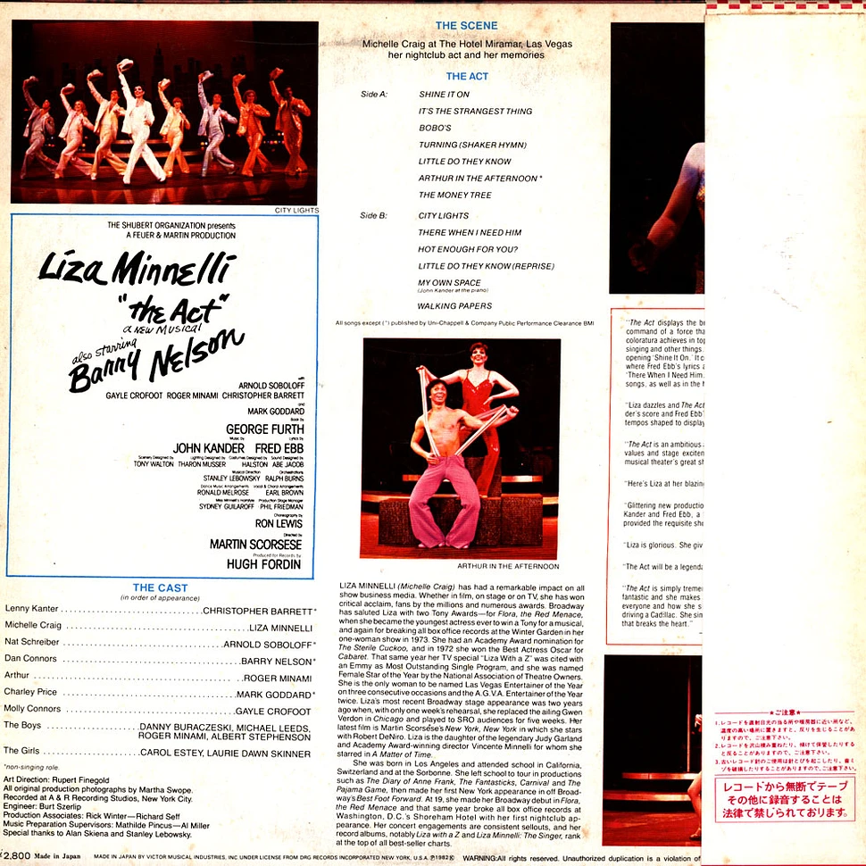 Liza Minnelli, "The Act" Original Broadway Cast - The Act (Original Broadway Cast)