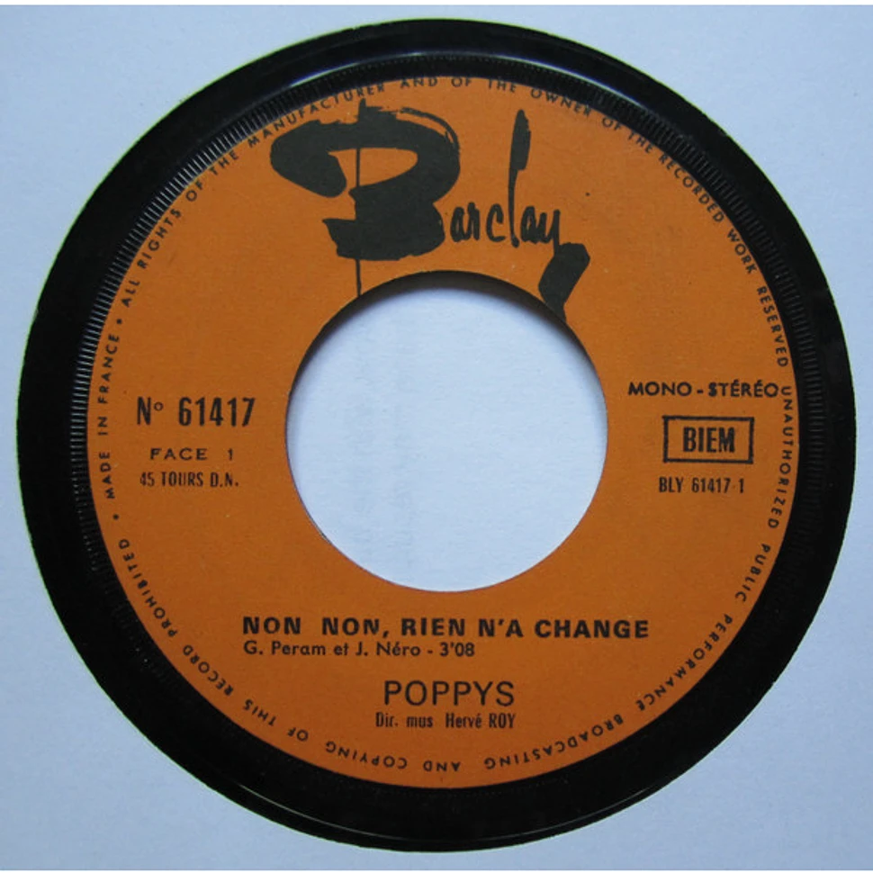 Poppys - Non, Non, Rien N'a Changé / Love, Lioubov, Amour