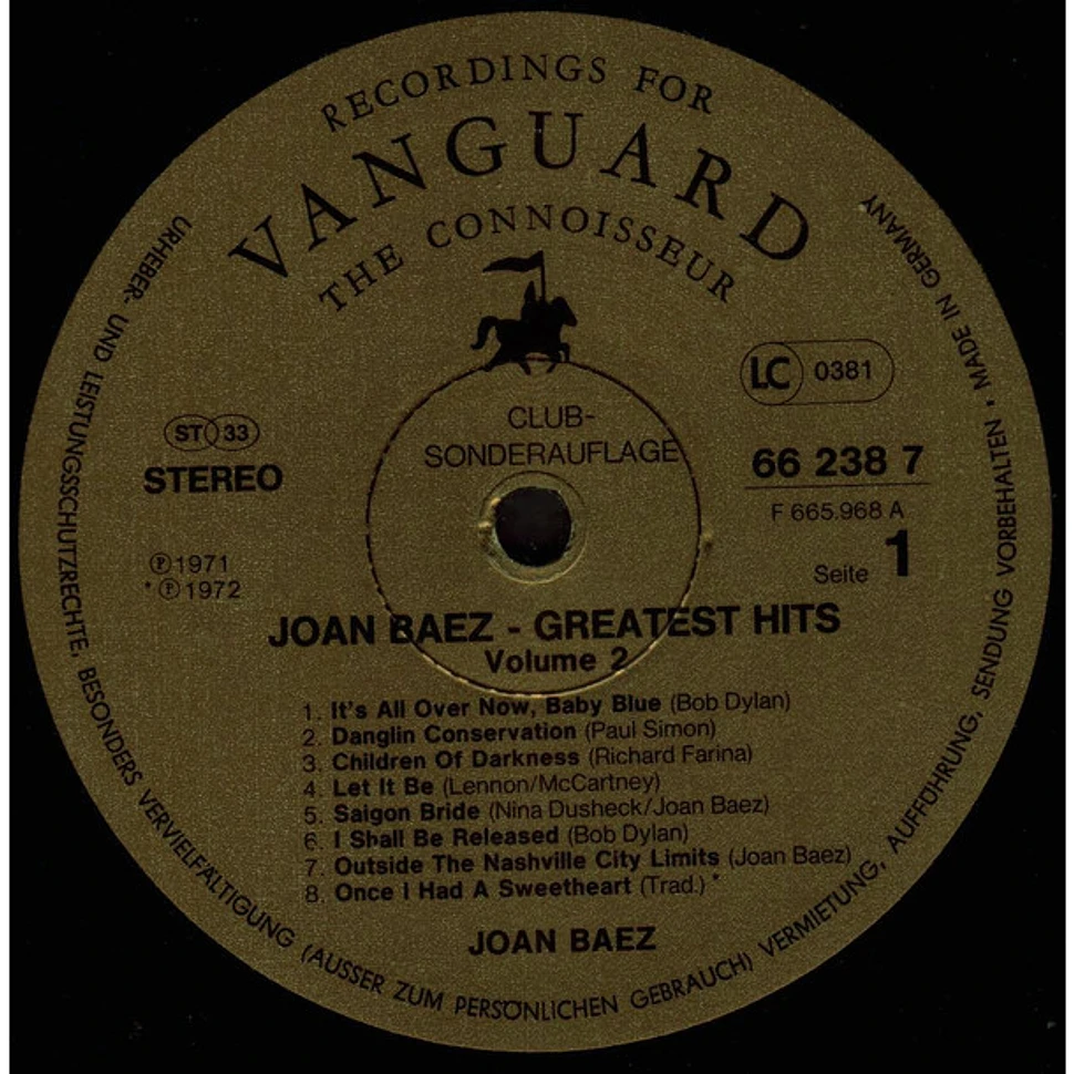 Joan Baez - Greatest Hits Vol. 2