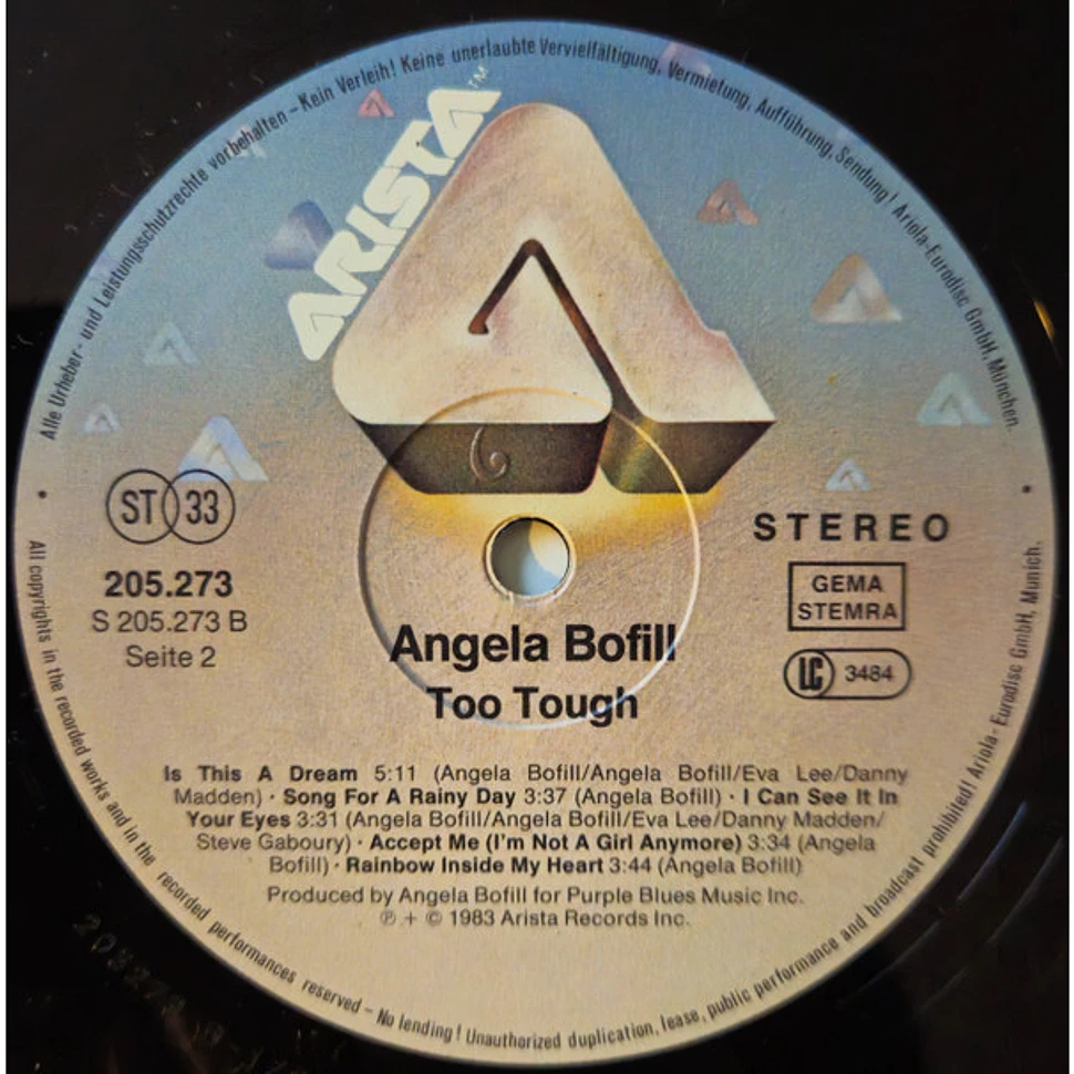 Angela Bofill - Too Tough