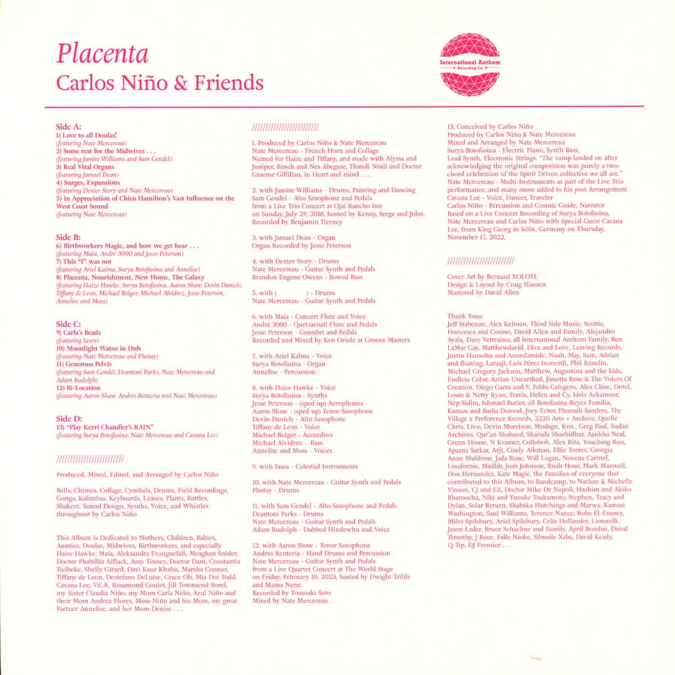 Carlos Nino & Friends - Placenta Black Vinyl Edition