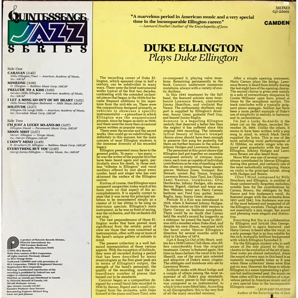 Duke Ellington - Plays Duke Ellington