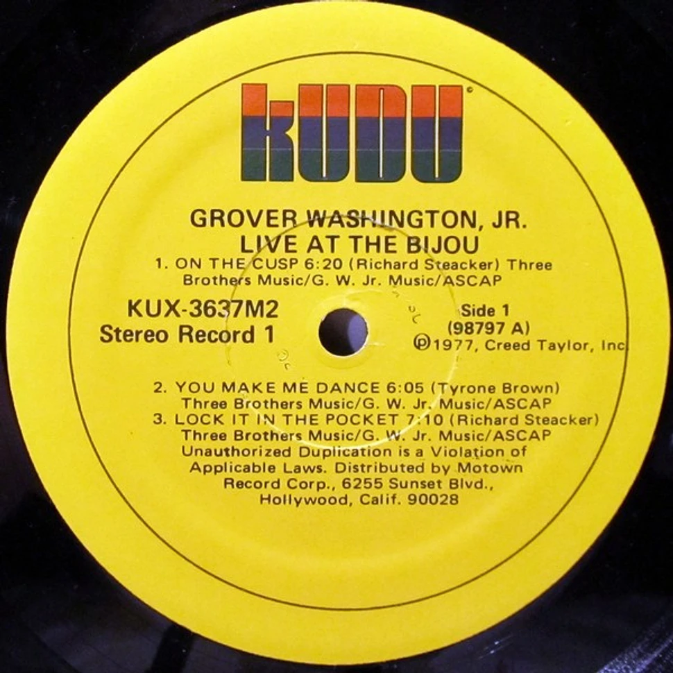 Grover Washington, Jr. - Live At The Bijou