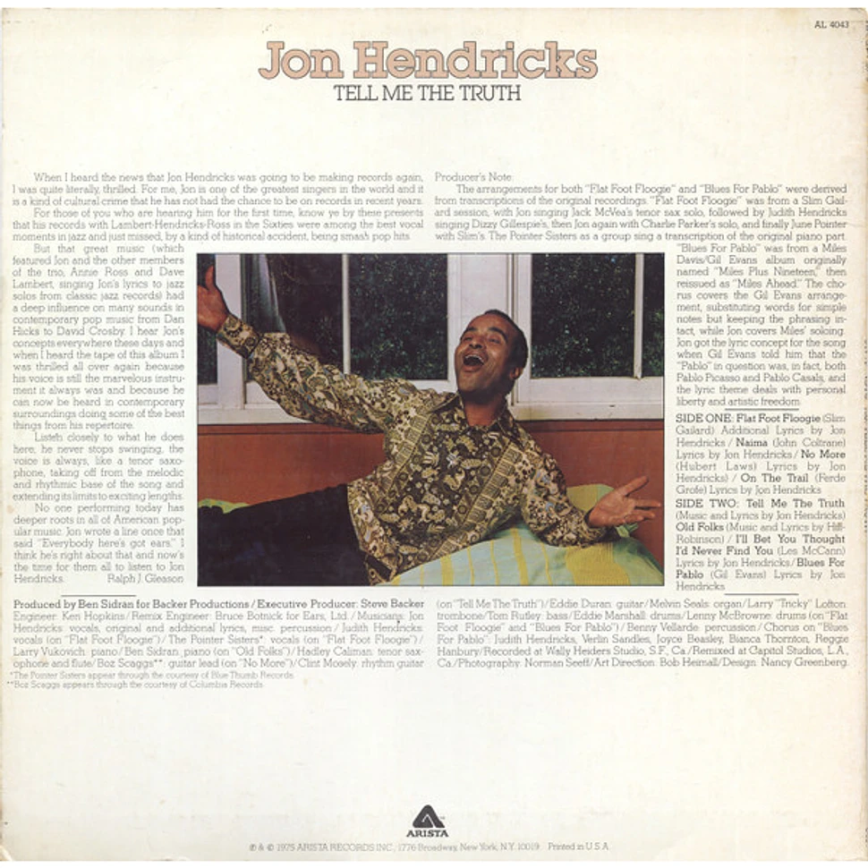Jon Hendricks - Tell Me The Truth