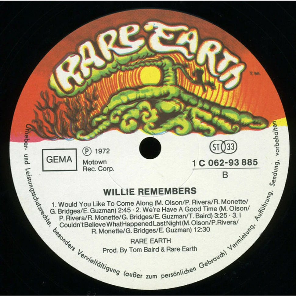 Rare Earth - Willie Remembers