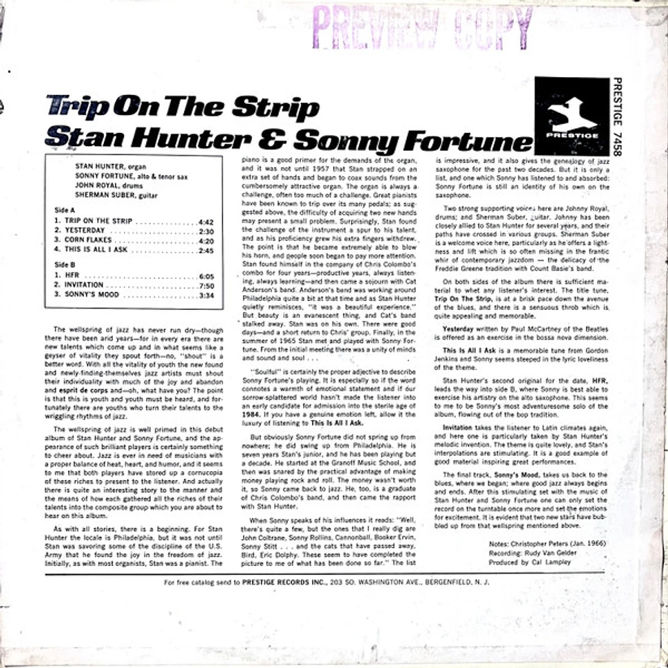 Stan Hunter & Sonny Fortune - Trip On The Strip