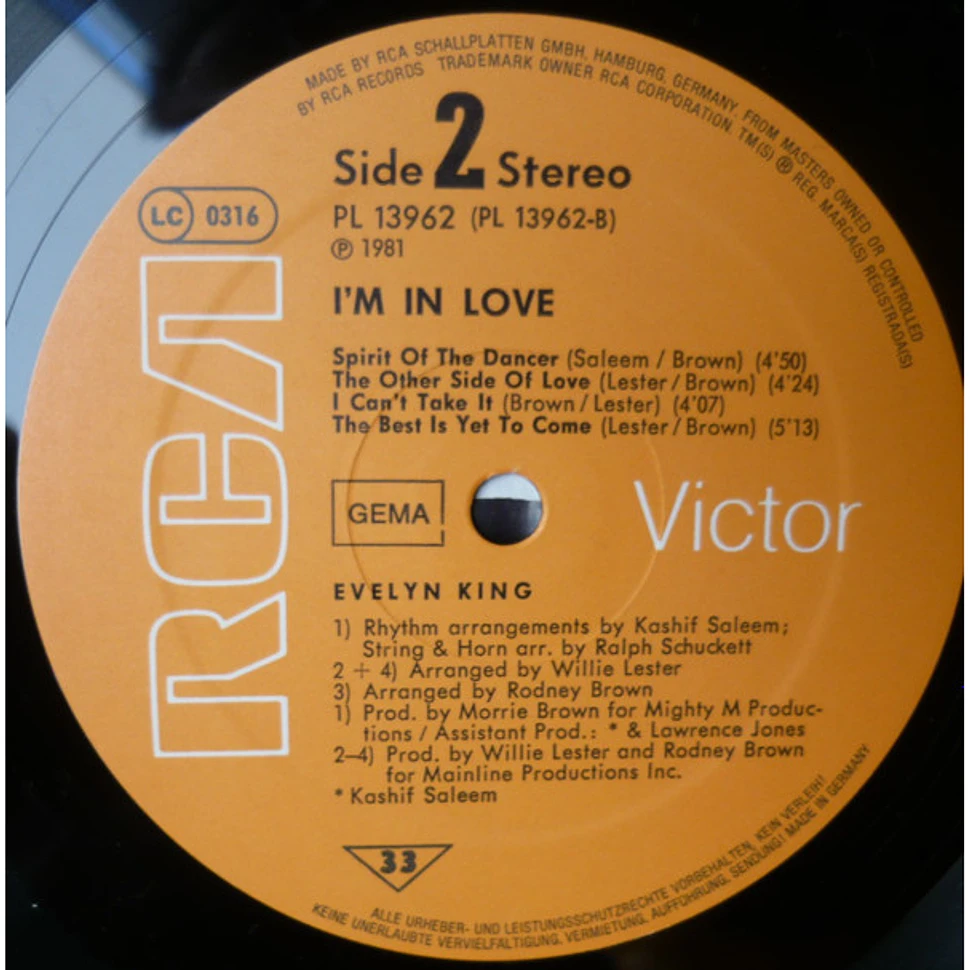 Evelyn King - I'm In Love