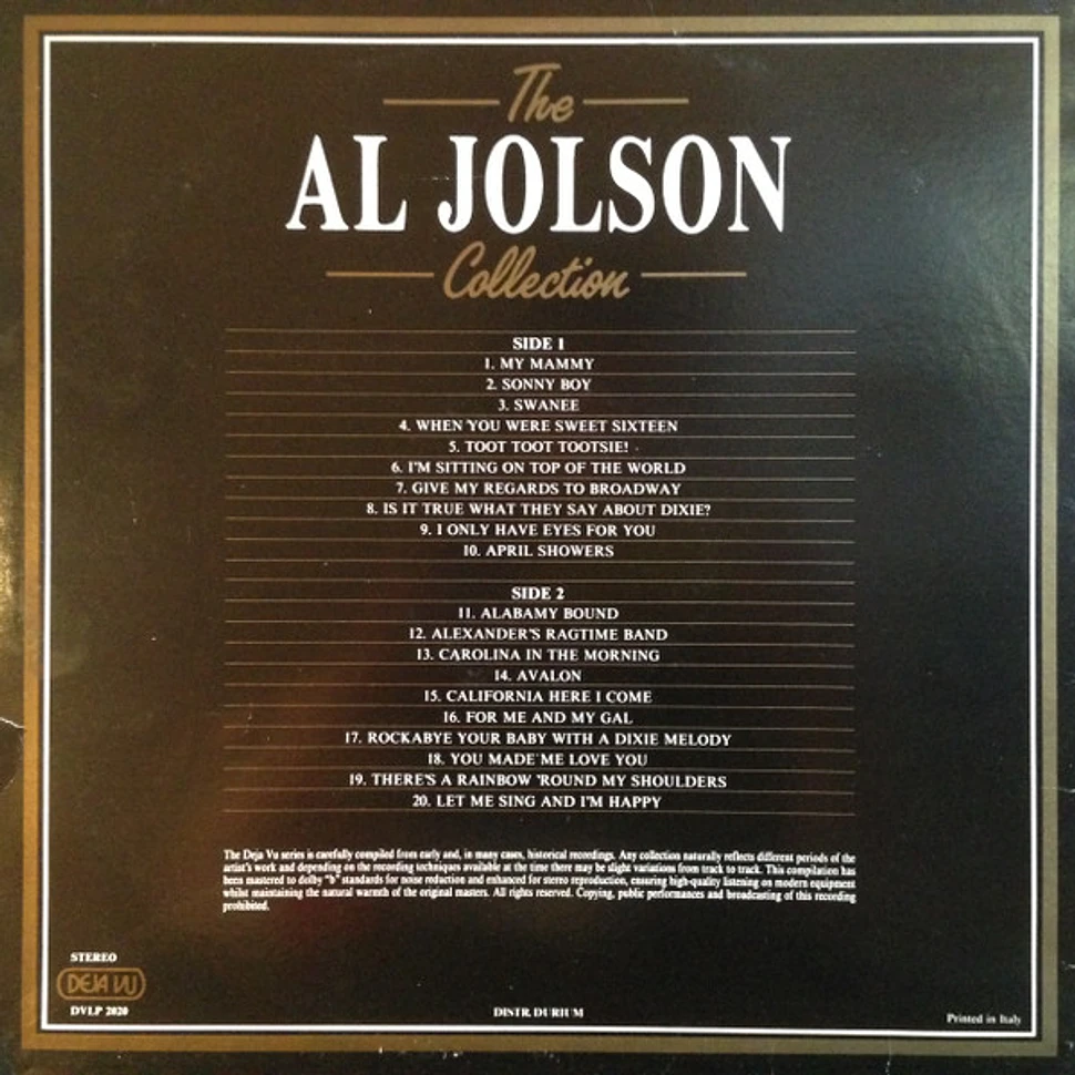 Al Jolson - The Al Jolson Collection - 20 Golden Greats