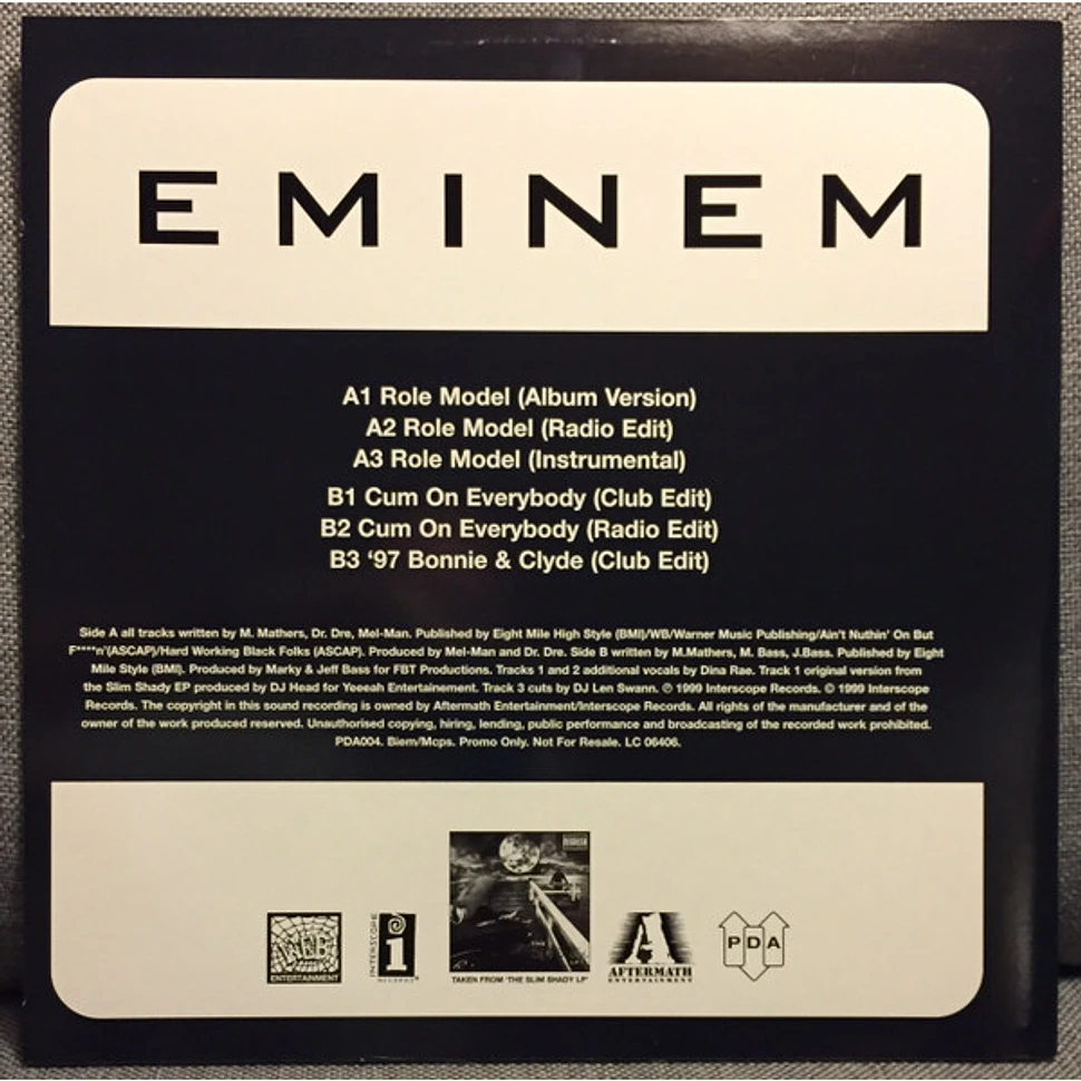 Eminem - Role Model / Cum On Everybody / '97 Bonnie & Clyde
