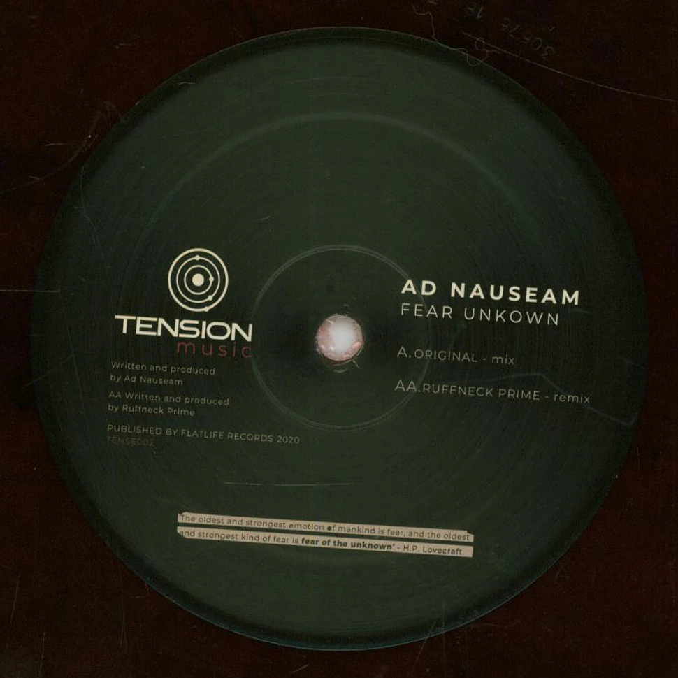 Ad Nauseam - Fear Unknown Ruffneck Prime Remix Clear Red Marbled Vinyl Edition