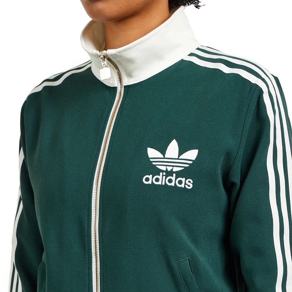 Adidas originals superstar green track top best sale