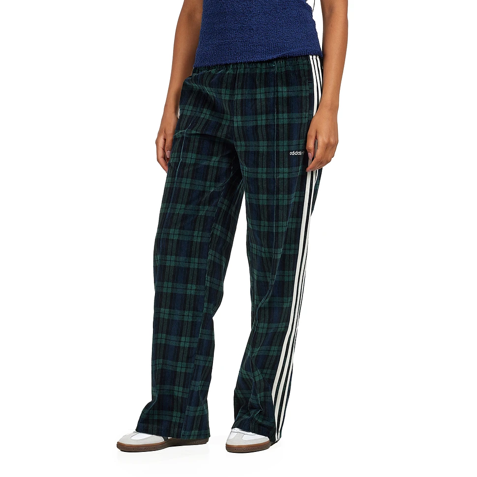 adidas - Corduroy Tartan Wide Leg Pants (Night Indigo