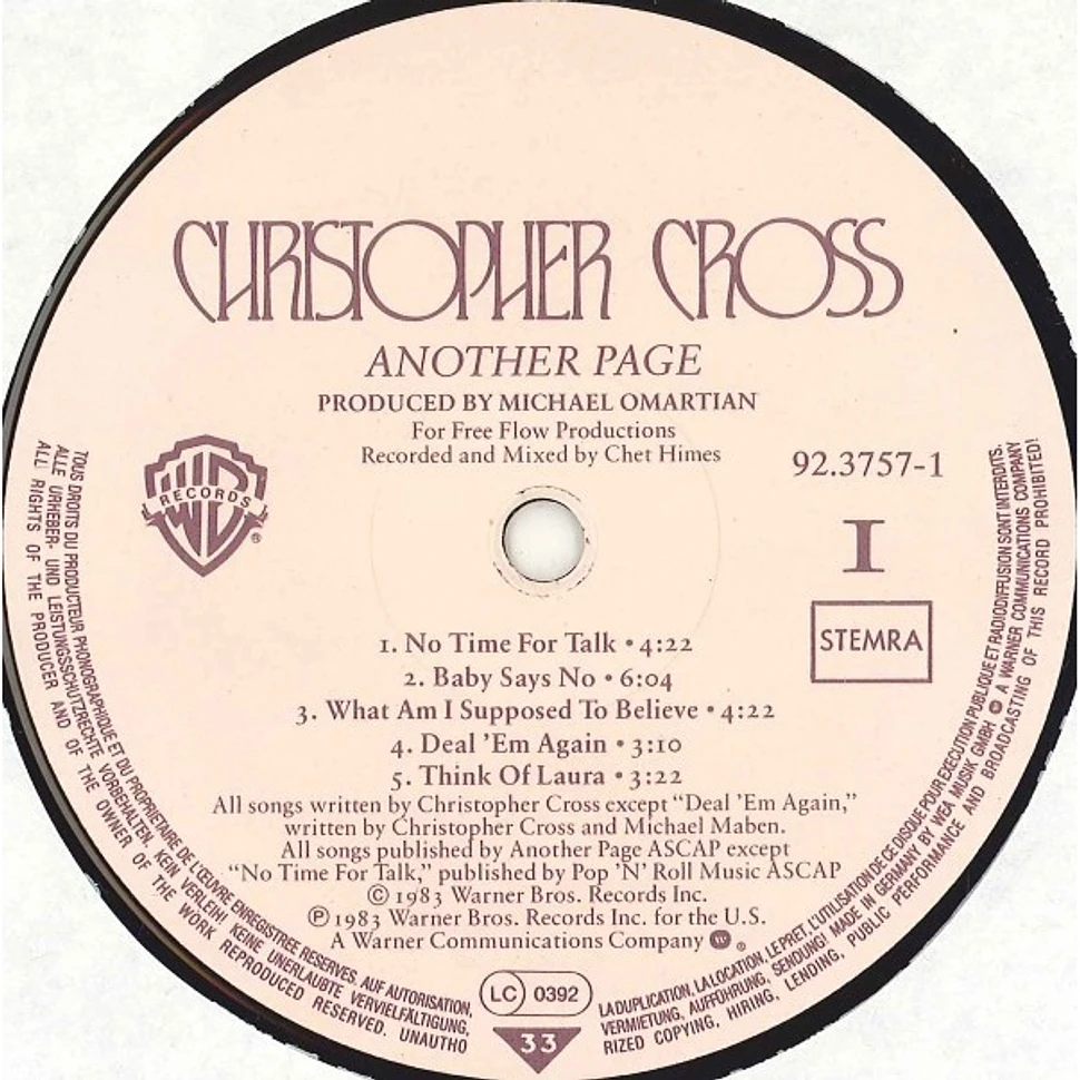 Christopher Cross - Another Page