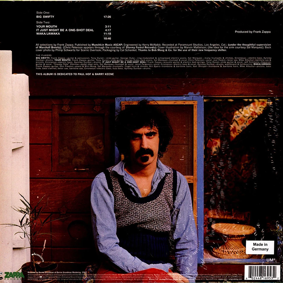 Frank Zappa - Waka Jawaka Limited Transparent Green Vinyl Edition