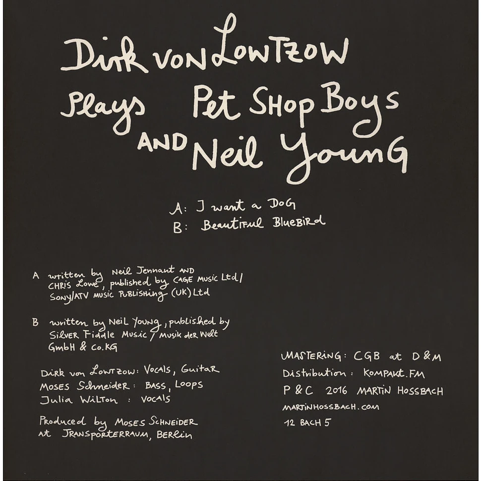 Dirk Von Lowtzow (Tocotronic) - I Want A Dog (Pet Shop Boys Cover)