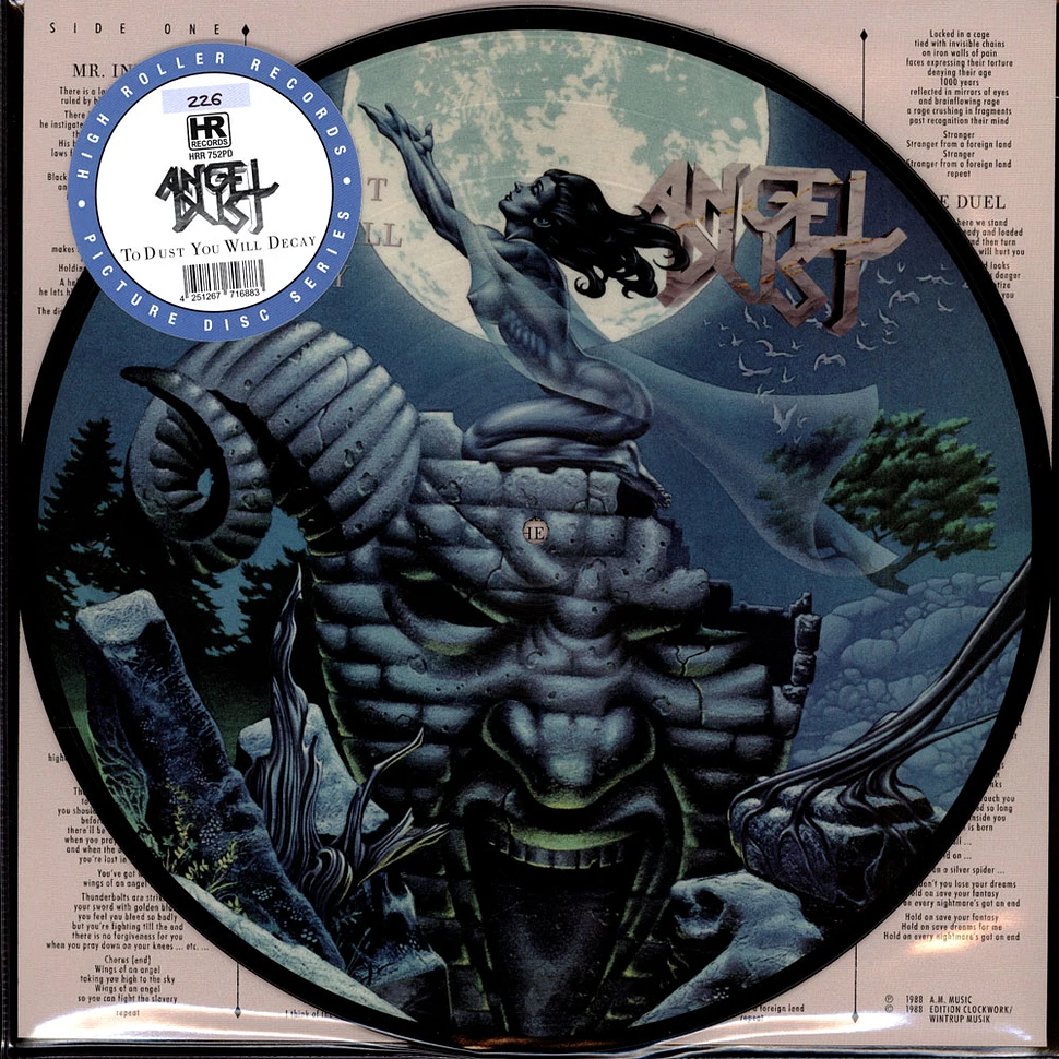 Angel Dust - To Dust You Will Decay Picture Disc Edition