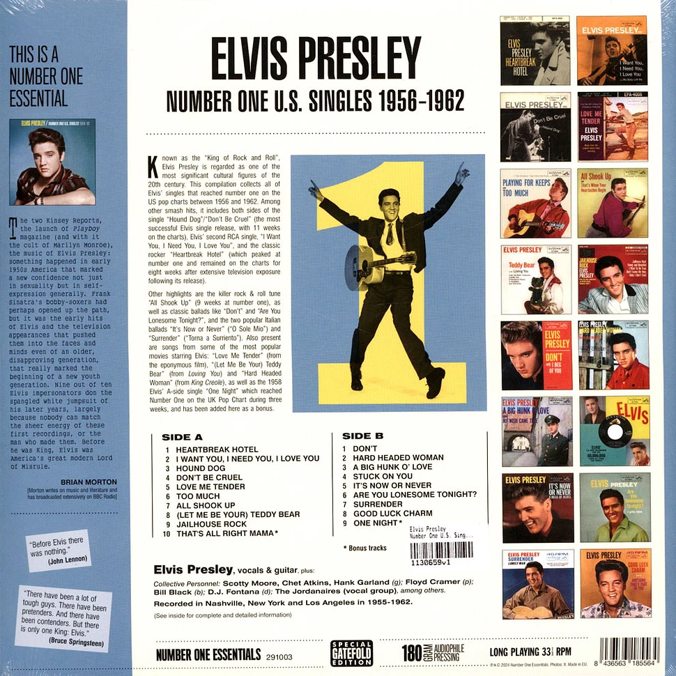 Elvis Presley - Number One U.S. Singles 1956-62 (Limited Gatefold Edition)