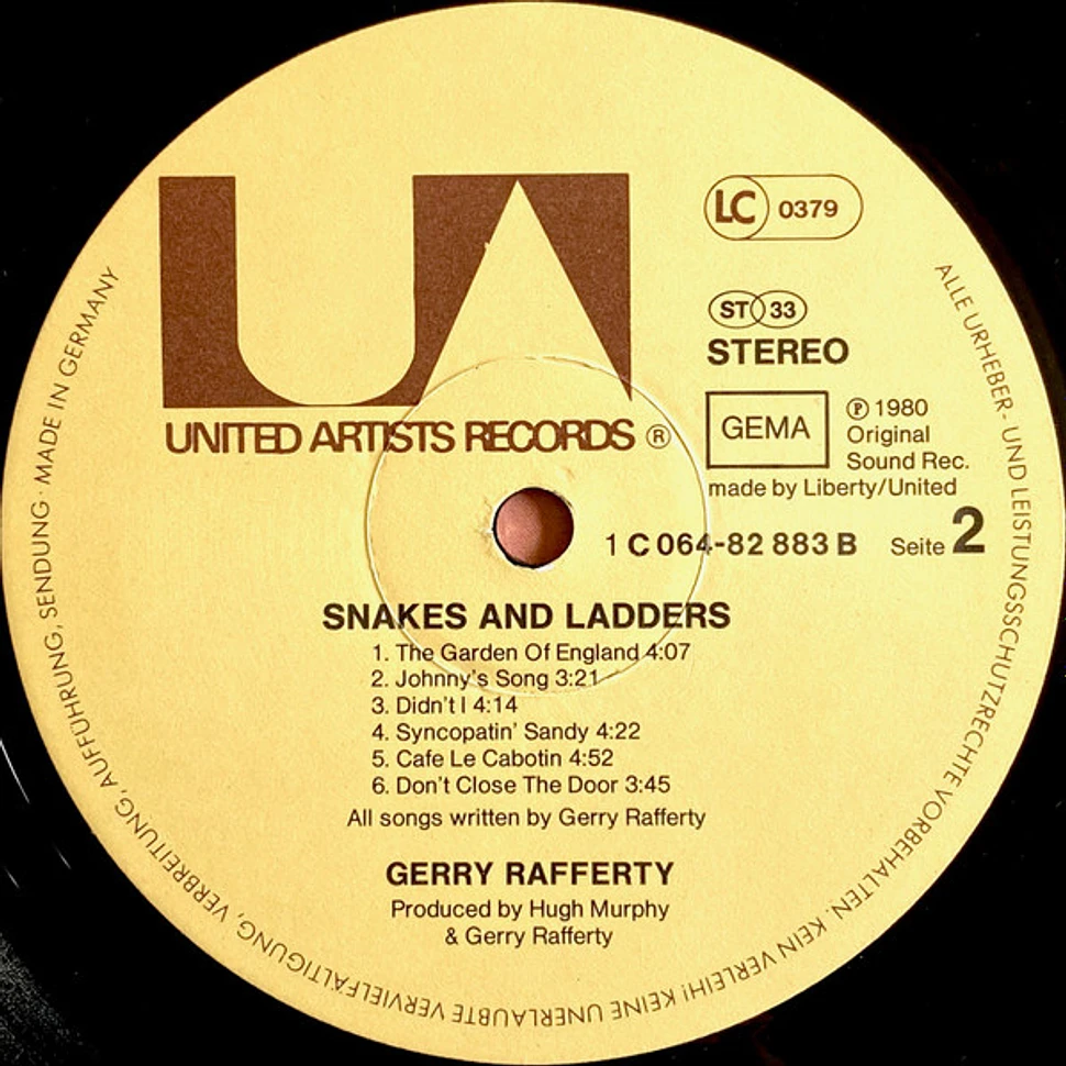 Gerry Rafferty - Snakes And Ladders