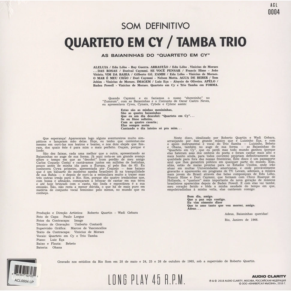 Quarteto Em Cy & Tamba Trio - Som Definitivo