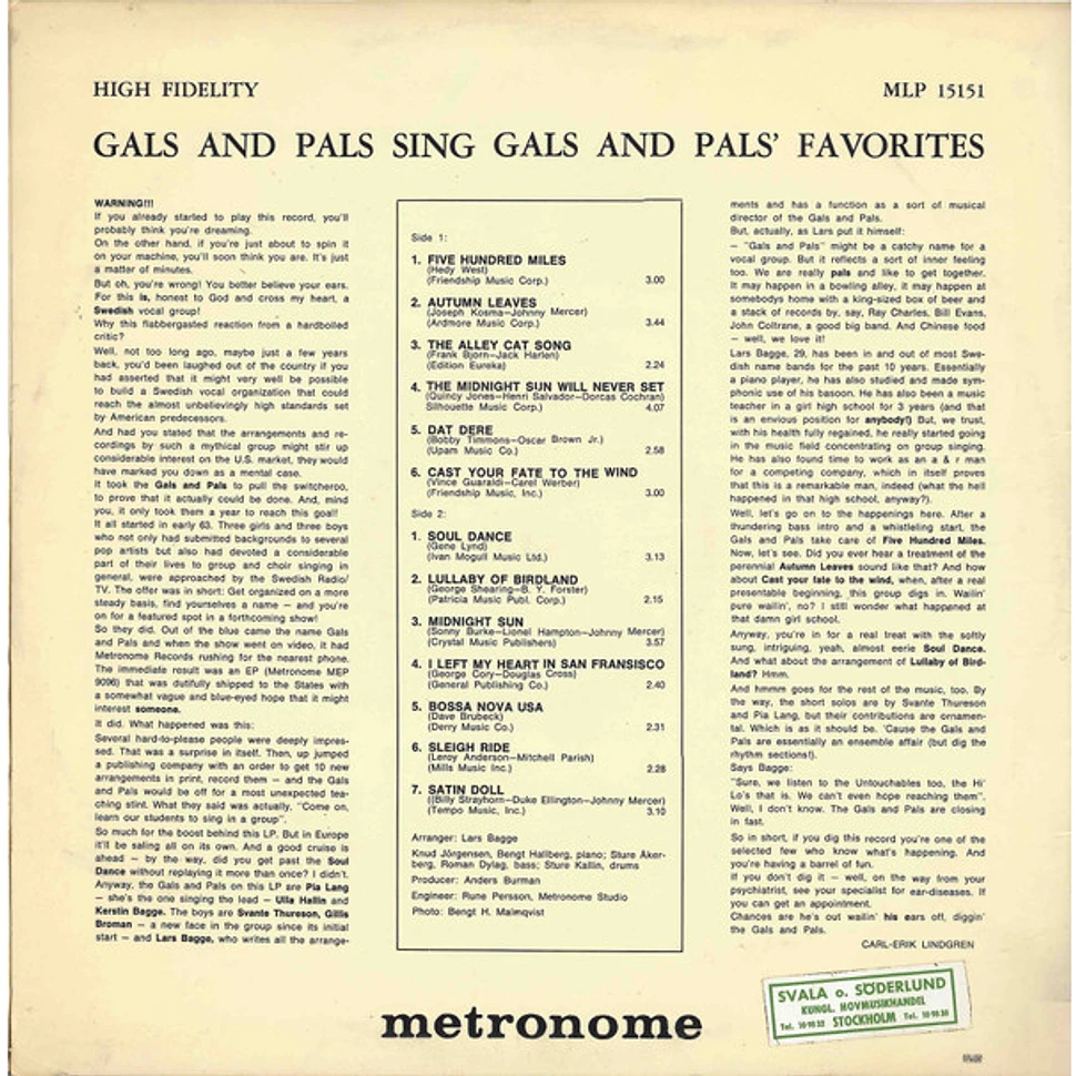 Gals And Pals - Gals And Pals Sing Gals And Pals' Favorites