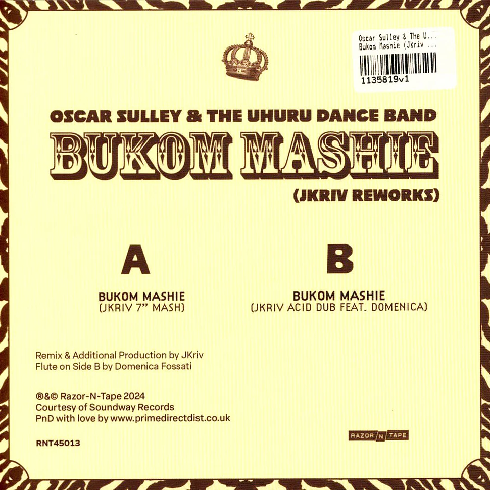 Oscar Sulley & The Uhuru Dance Band - Bukom Mashie (Jkriv Reworks)