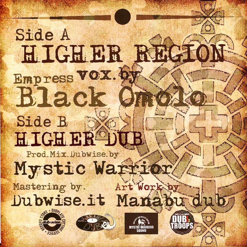 Black Omolo / Mystic Warrior - Higher Region / Dub