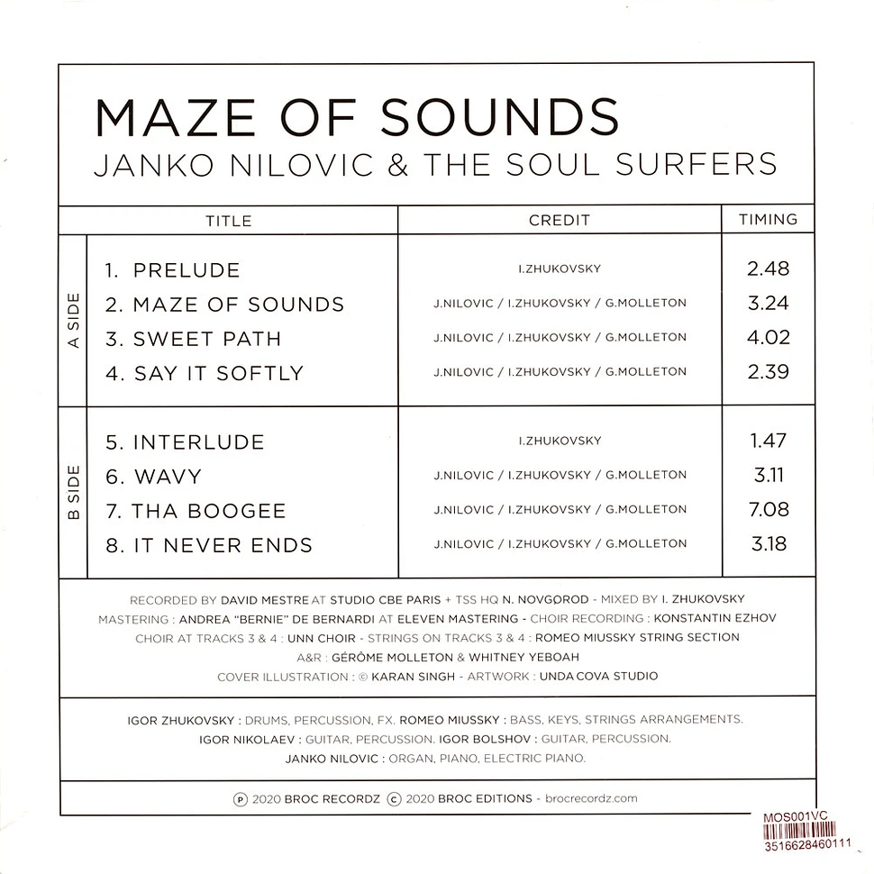 Janko Nilovic & The Soul Surfers - Maze Of Sounds Marbled Blue & Green Vinyl Edition