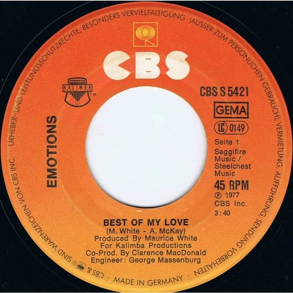 The Emotions - Best Of My Love