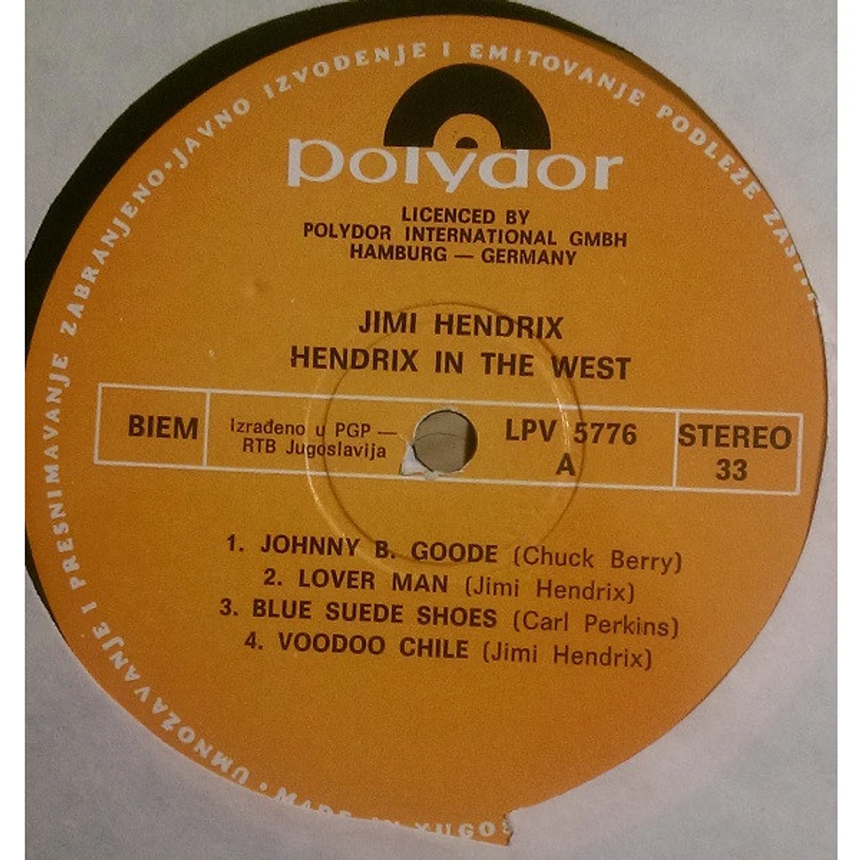 【US盤】JIMI HENDRIX ／HENDRIX IN THE WEST Hendrix in the West (CD and Vinyl Version) - The Official
