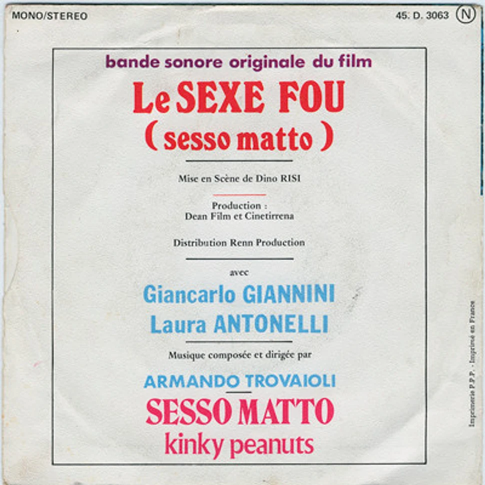 Armando Trovaioli - Bande Sonore Originale Du Film "Le Sexe Fou" (Sesso Matto)