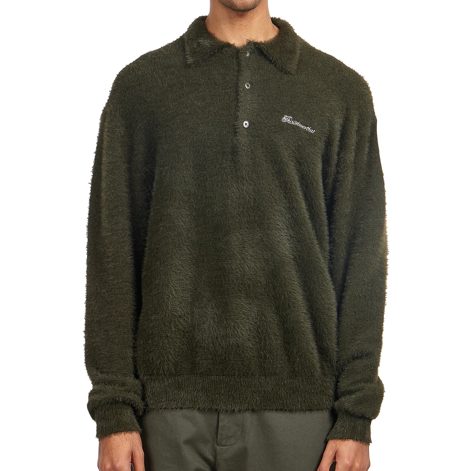 thisisneverthat - SCT-Logo Shaggy Knit Polo