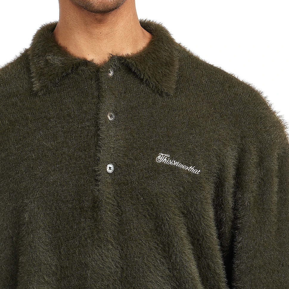 thisisneverthat - SCT-Logo Shaggy Knit Polo