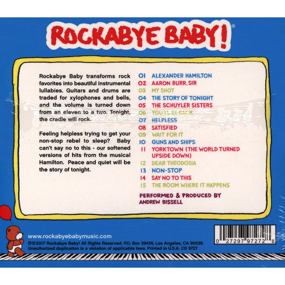 Rockabye Baby! - Lullaby Renditions Of Songs From Hamilton